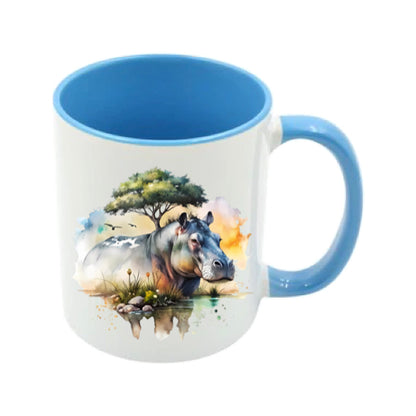Mug - 11oz - African Safari Wild Animal - Hippo