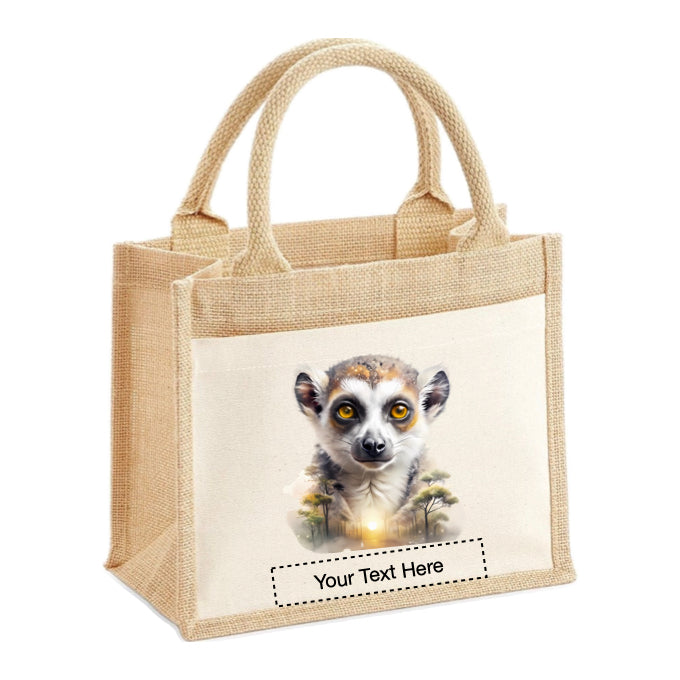 Jute Tote Bags - African Safari Wild Animals