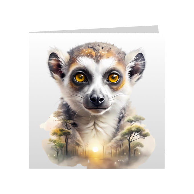 Square Greeting Cards - African Safari Wild Animals