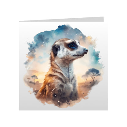 Square Greeting Cards - African Safari Wild Animals