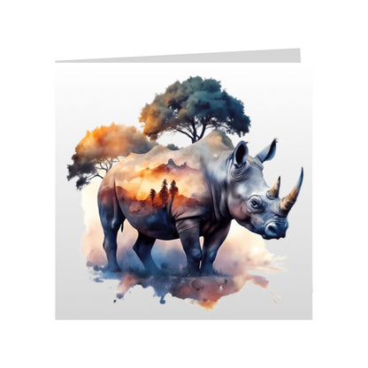 Square Greeting Cards - African Safari Wild Animals