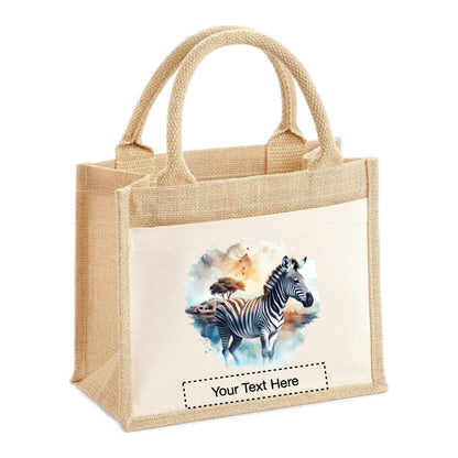 Jute Tote Bags - African Safari Wild Animals