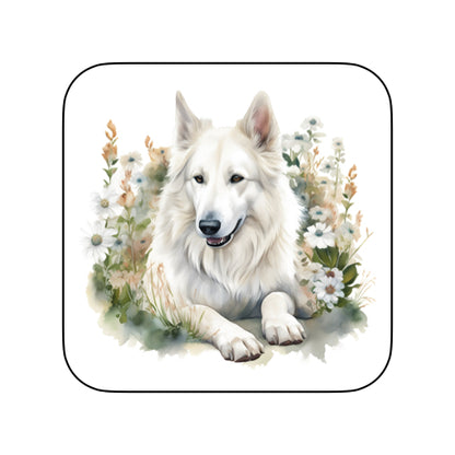 Coasters of White Swiss Shepherds (German Shepherds)