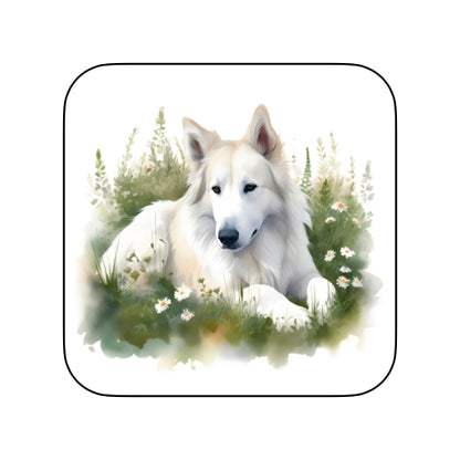 Coasters of White Swiss Shepherds (German Shepherds)