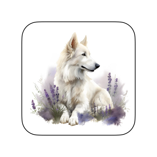 Coasters of White Swiss Shepherds (German Shepherds)