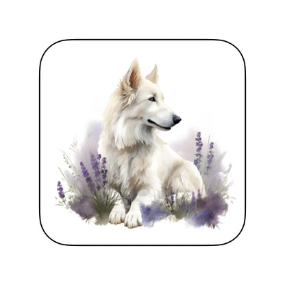 Coasters of White Swiss Shepherds (German Shepherds)