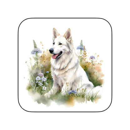 Coasters of White Swiss Shepherds (German Shepherds)