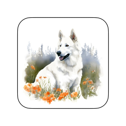 Coasters of White Swiss Shepherds (German Shepherds)