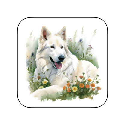 Coasters of White Swiss Shepherds (German Shepherds)