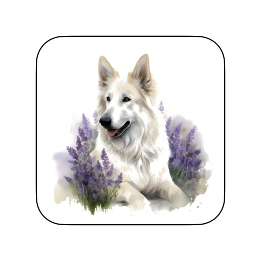 Coasters of White Swiss Shepherds (German Shepherds)