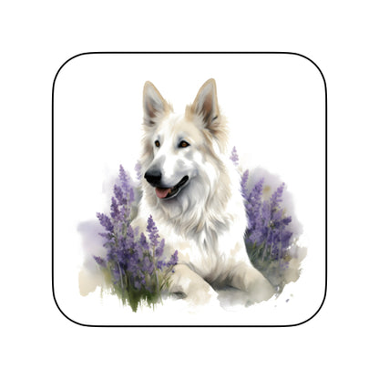 Coasters of White Swiss Shepherds (German Shepherds)