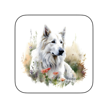 Coasters of White Swiss Shepherds (German Shepherds)