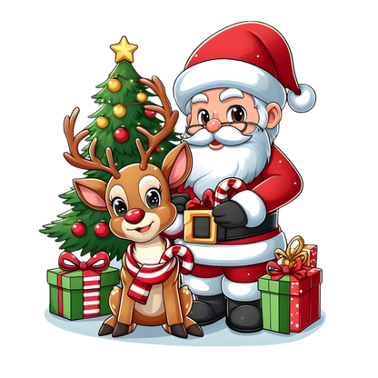 Kids - Christmas Santa & Reindeers - Images x27