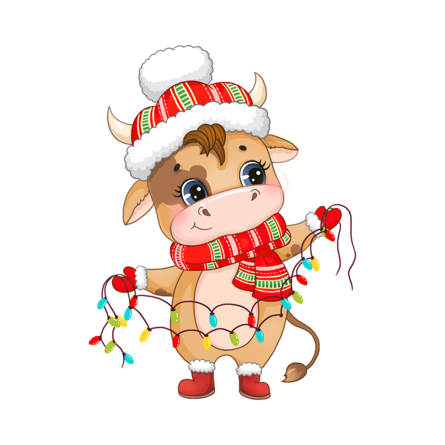 Kids - Christmas Cartoon Highland Cows - Images x7