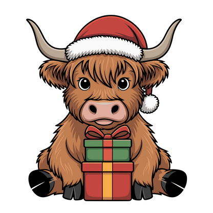 Kids - Christmas Cartoon Highland Cows - Images x7