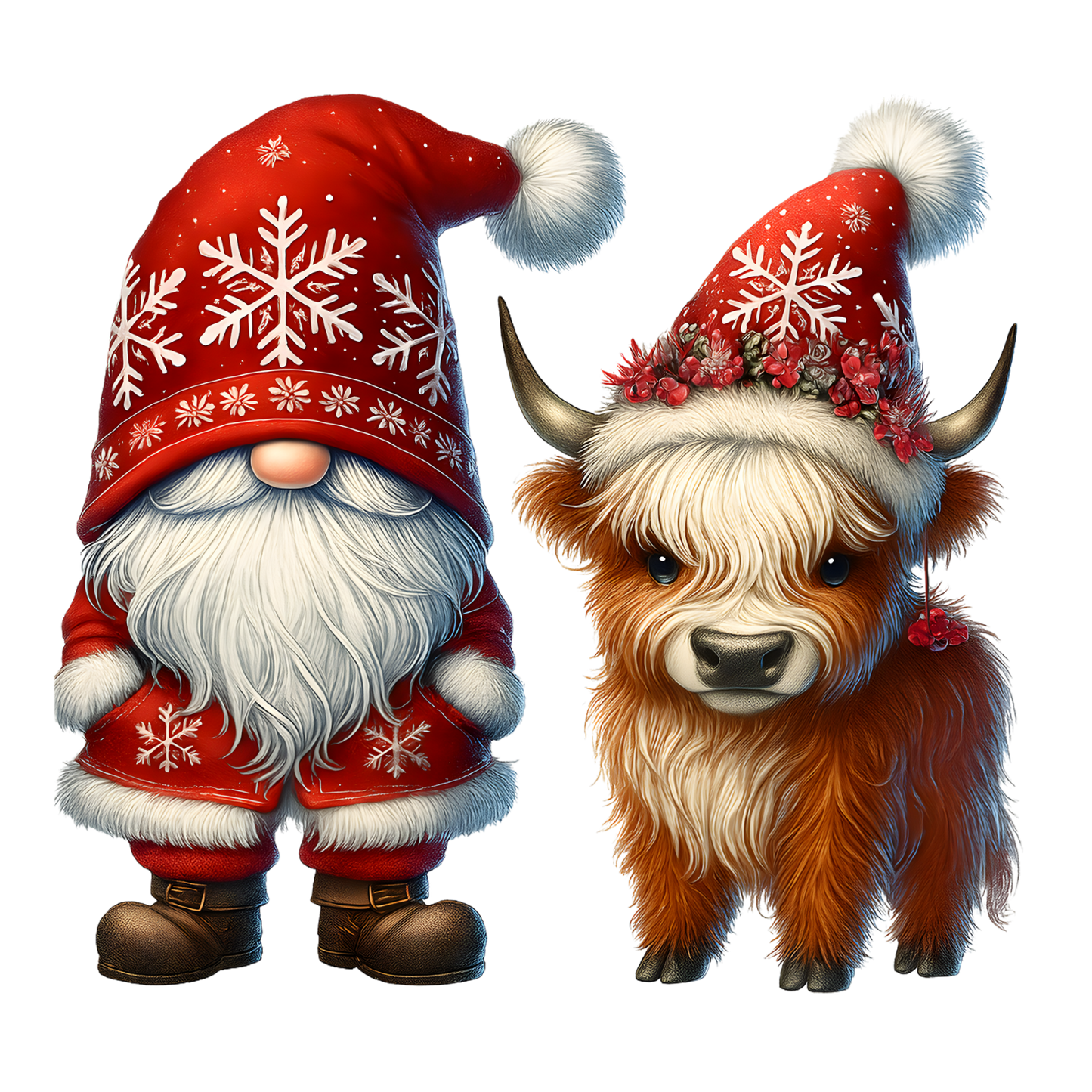 Kids - Christmas Highland Cows - Images x38