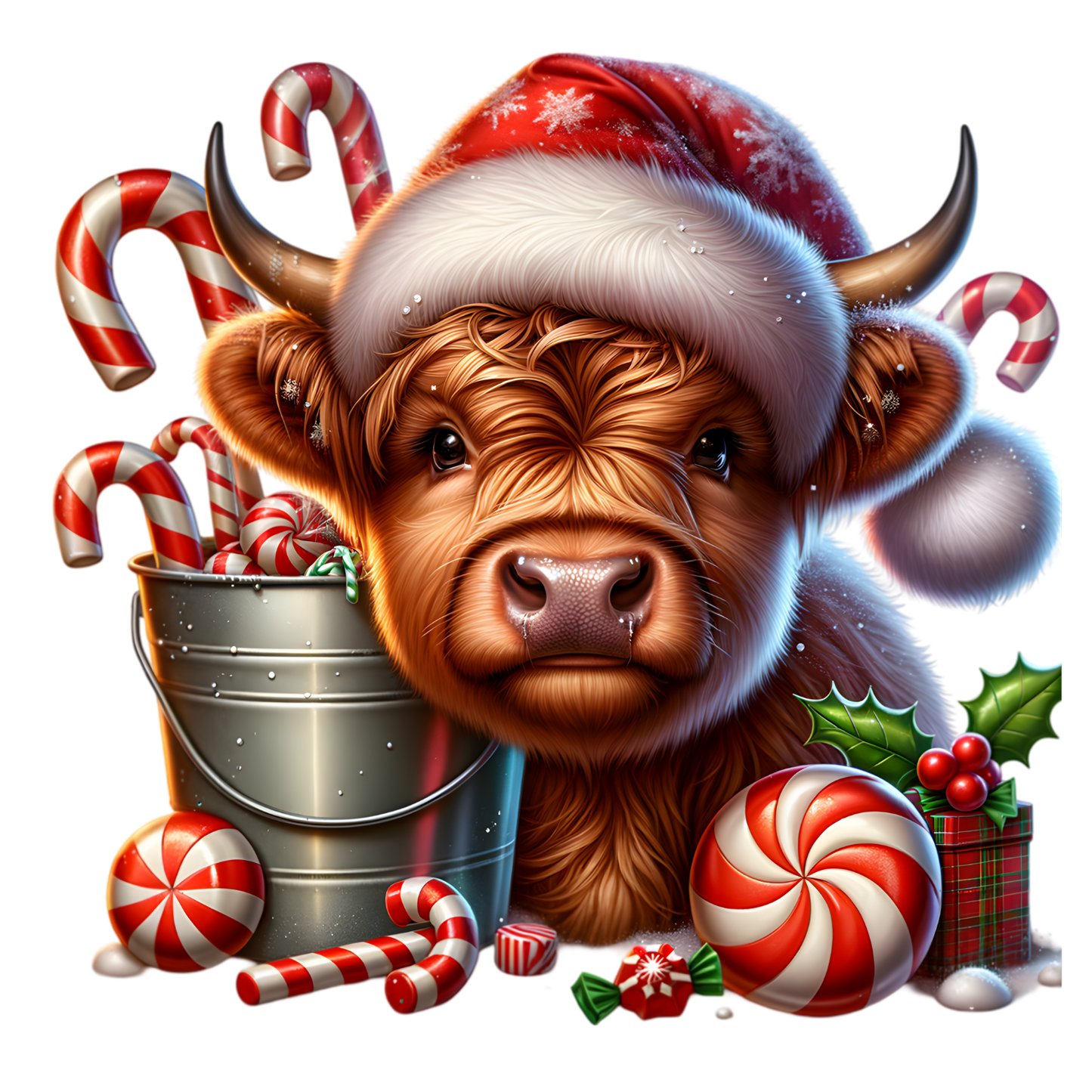 Kids - Christmas Highland Cows - Images x38