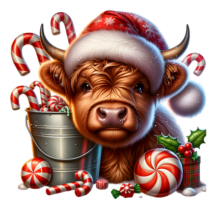 Kids - Christmas Highland Cows - Images x38