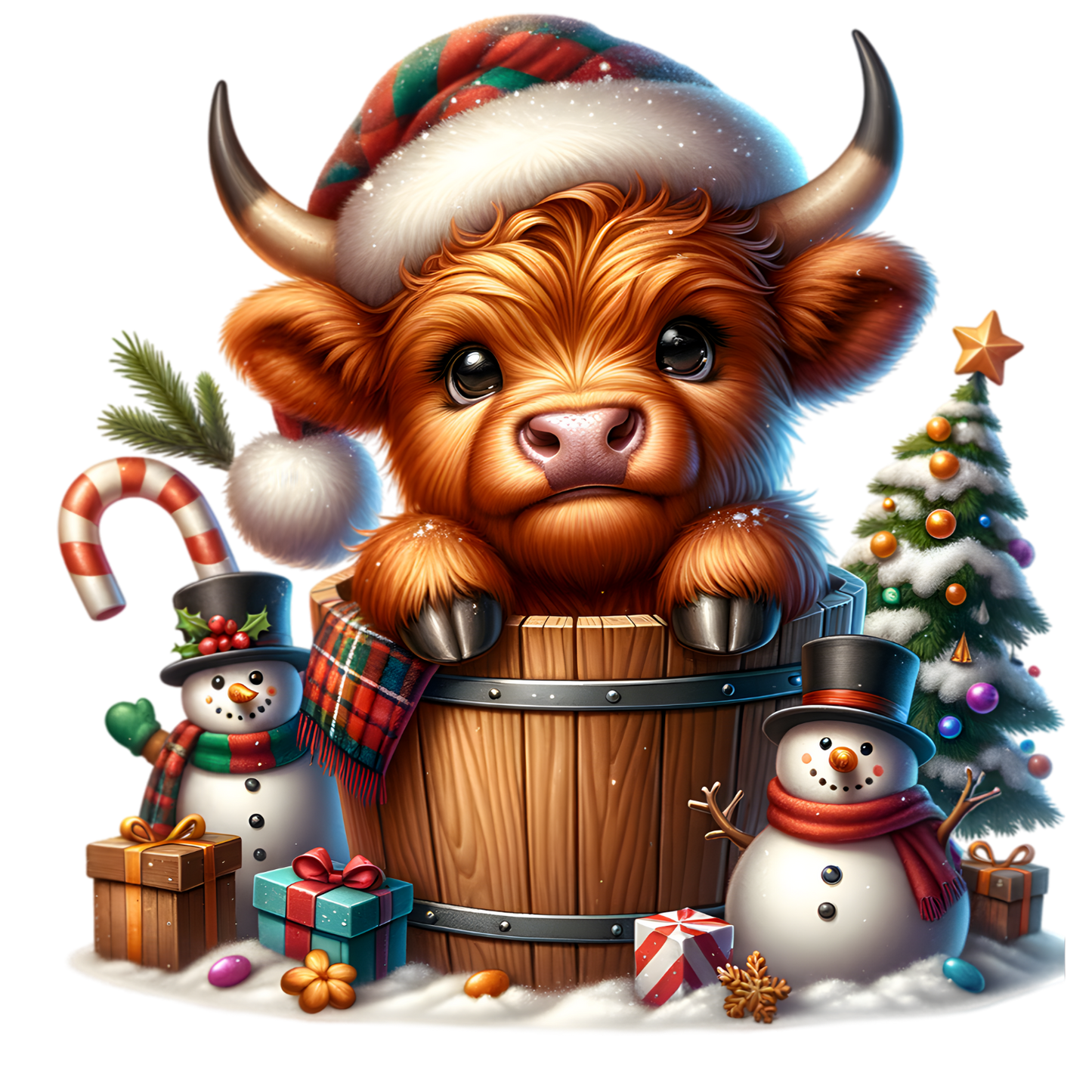 Kids - Christmas Highland Cows - Images x38