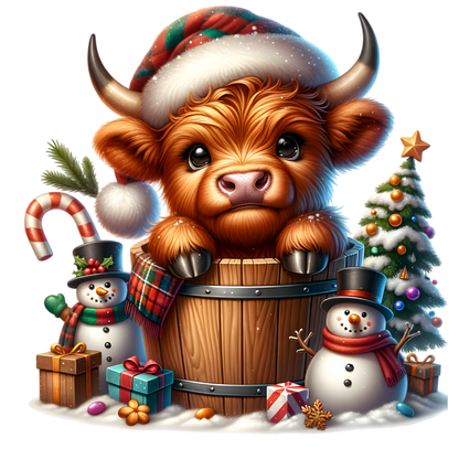 Kids - Christmas Highland Cows - Images x38