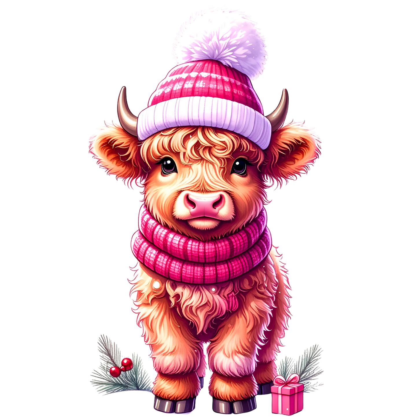 Kids - Christmas Highland Cows - Images x38