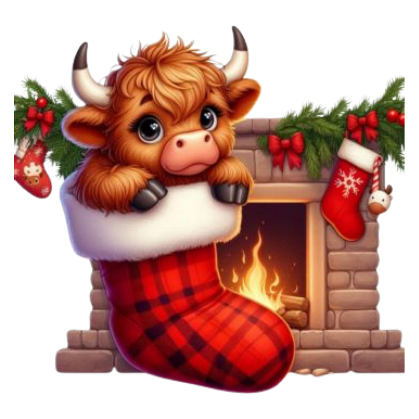 Kids - Christmas Highland Cows - Images x38