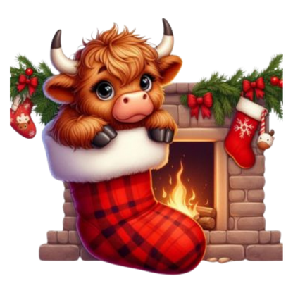 Kids - Christmas Highland Cows - Images x38