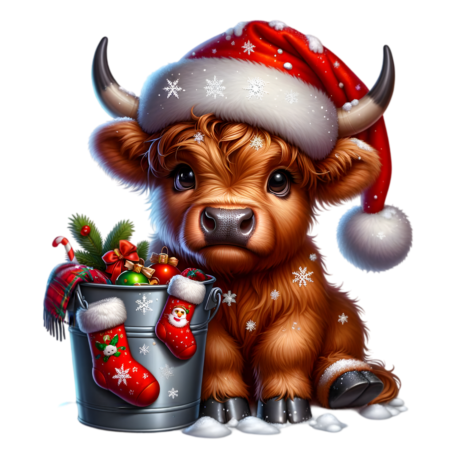 Kids - Christmas Highland Cows - Images x38