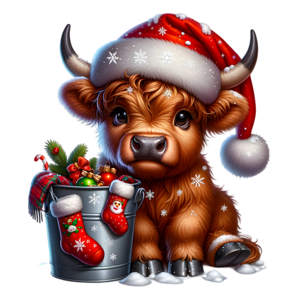 Kids - Christmas Highland Cows - Images x38