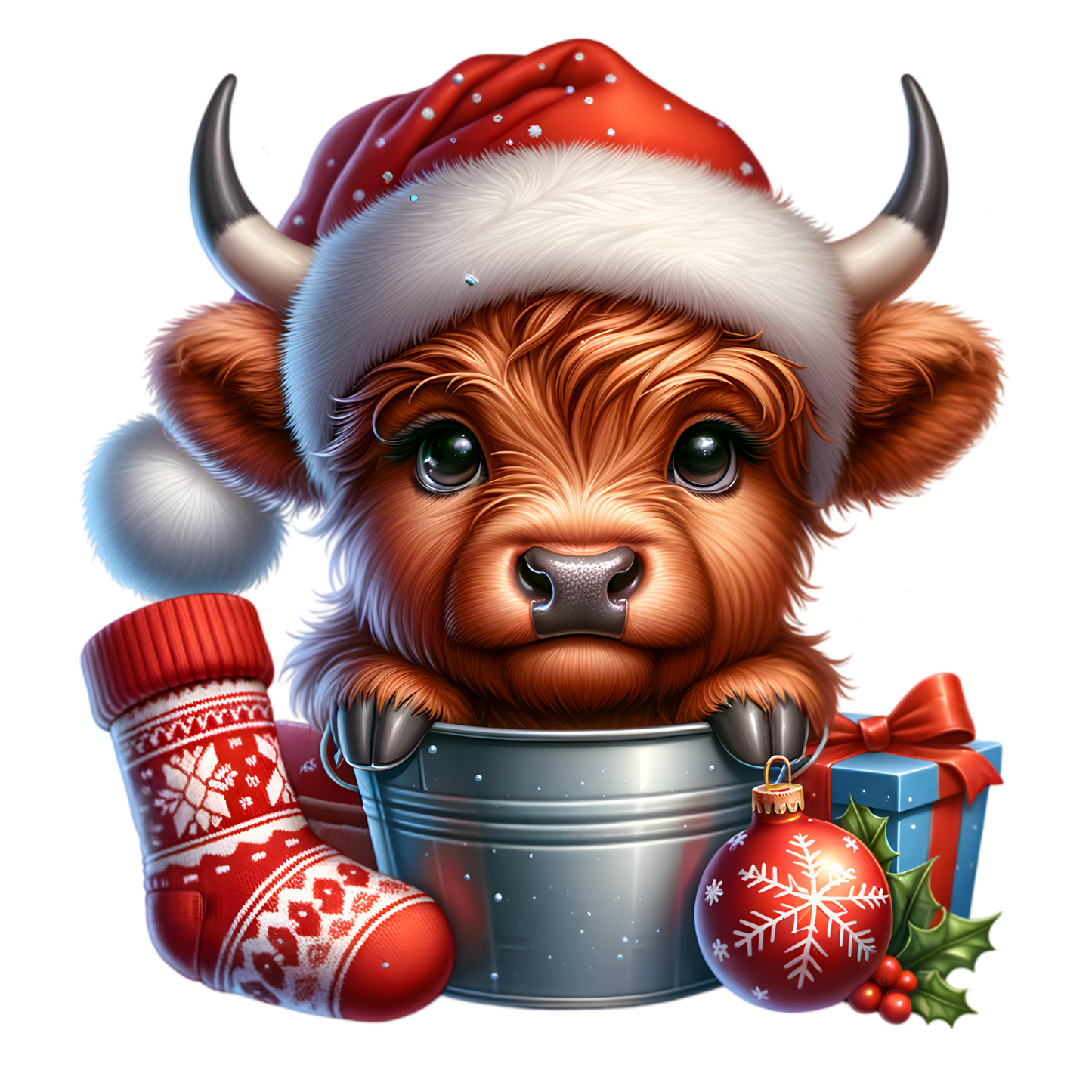 Kids - Christmas Highland Cows - Images x38
