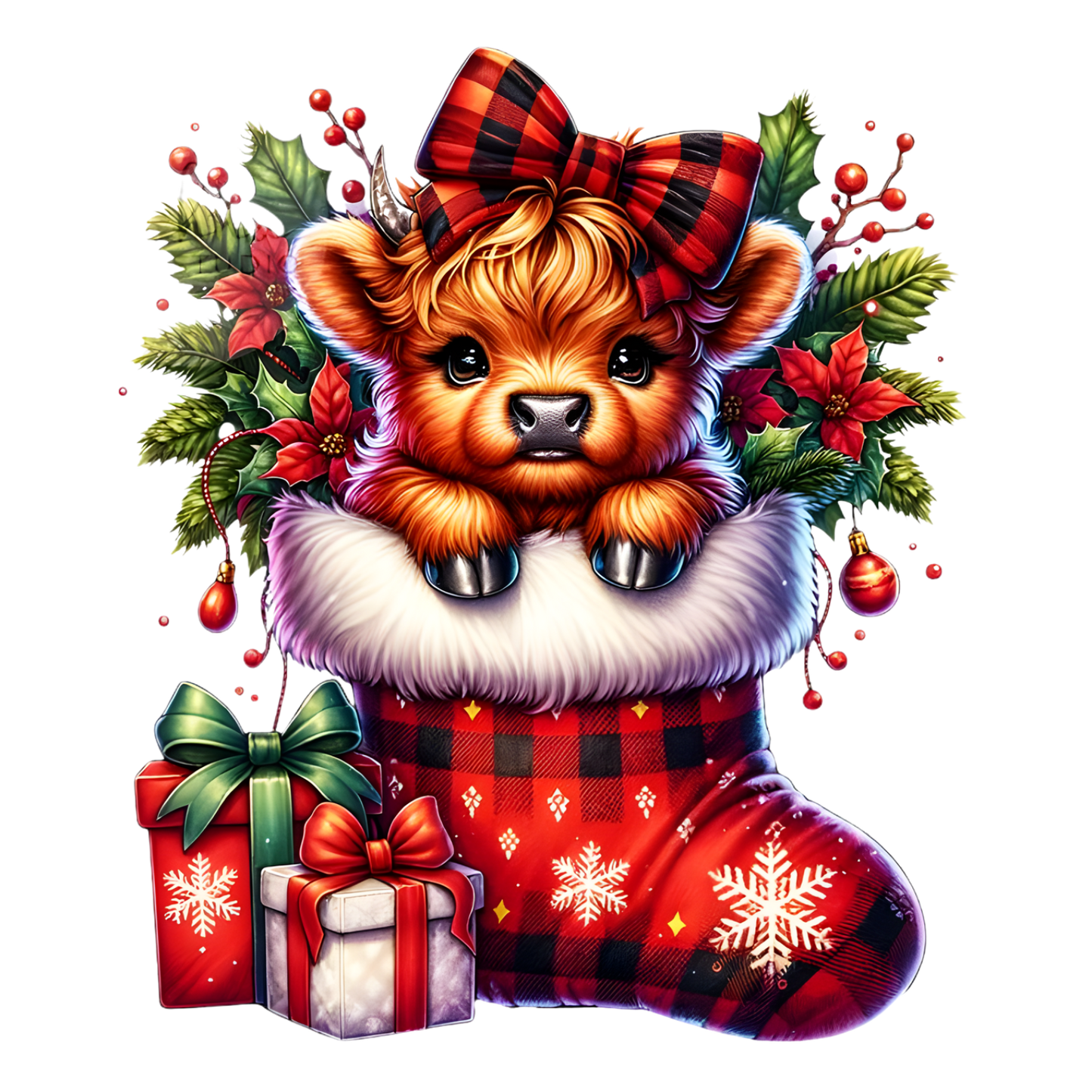 Kids - Christmas Highland Cows - Images x38