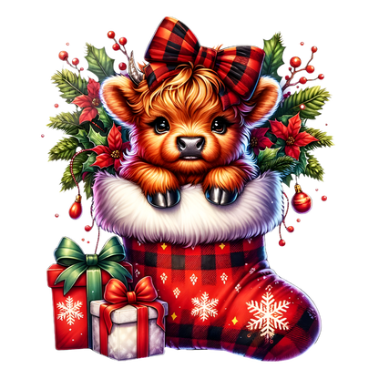 Kids - Christmas Highland Cows - Images x38
