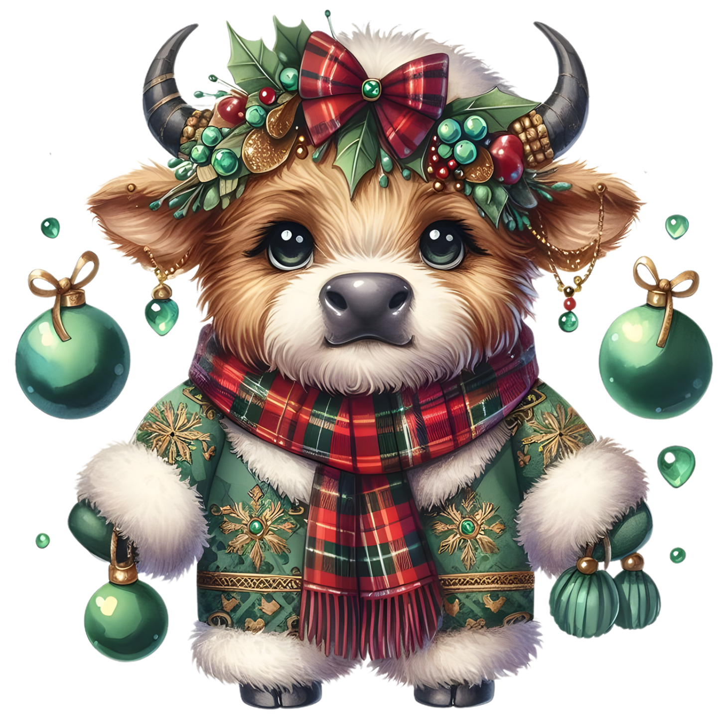 Kids - Christmas Highland Cows - Images x38
