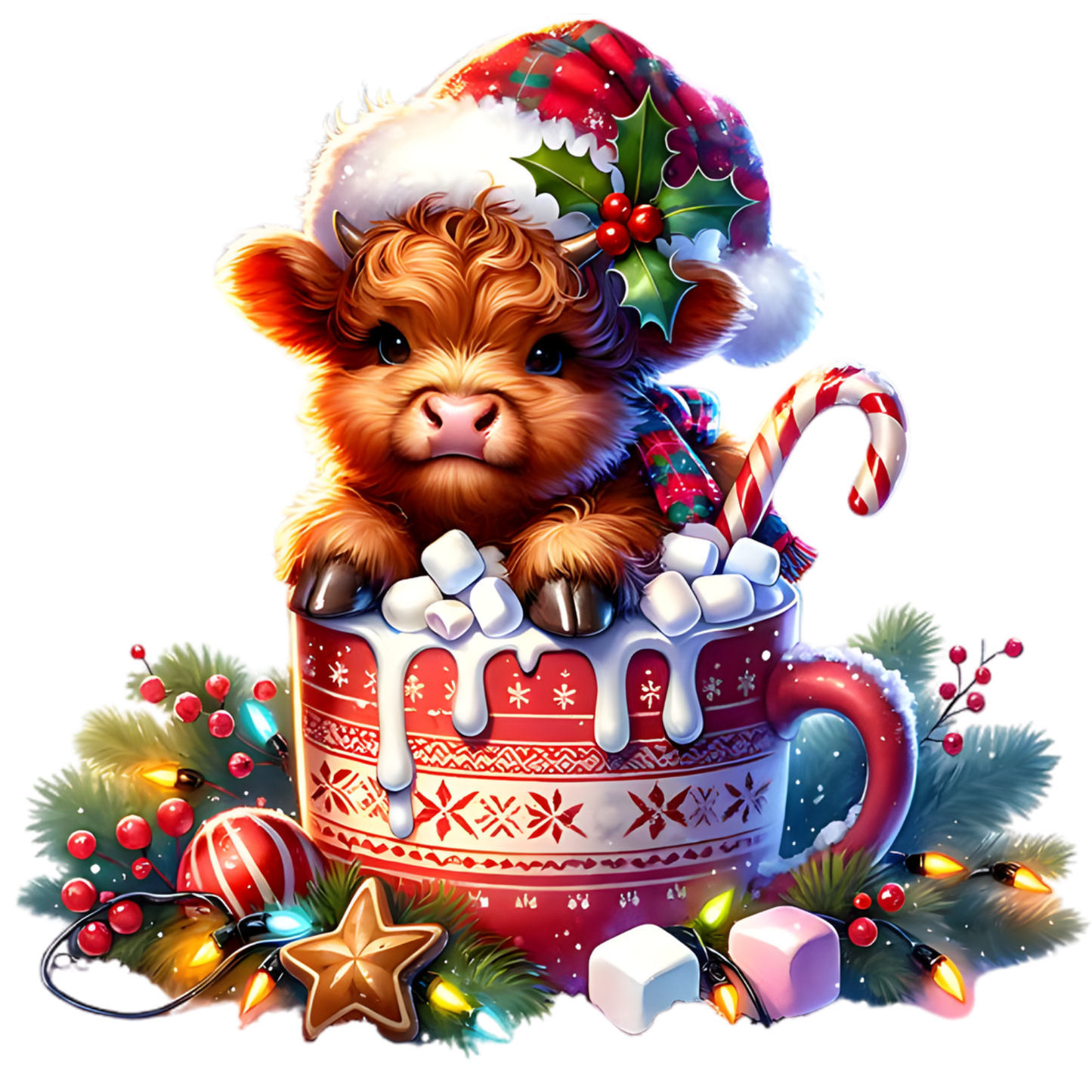 Kids - Christmas Highland Cows - Images x38