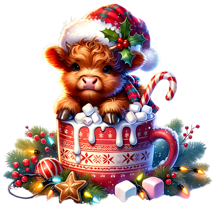 Kids - Christmas Highland Cows - Images x38