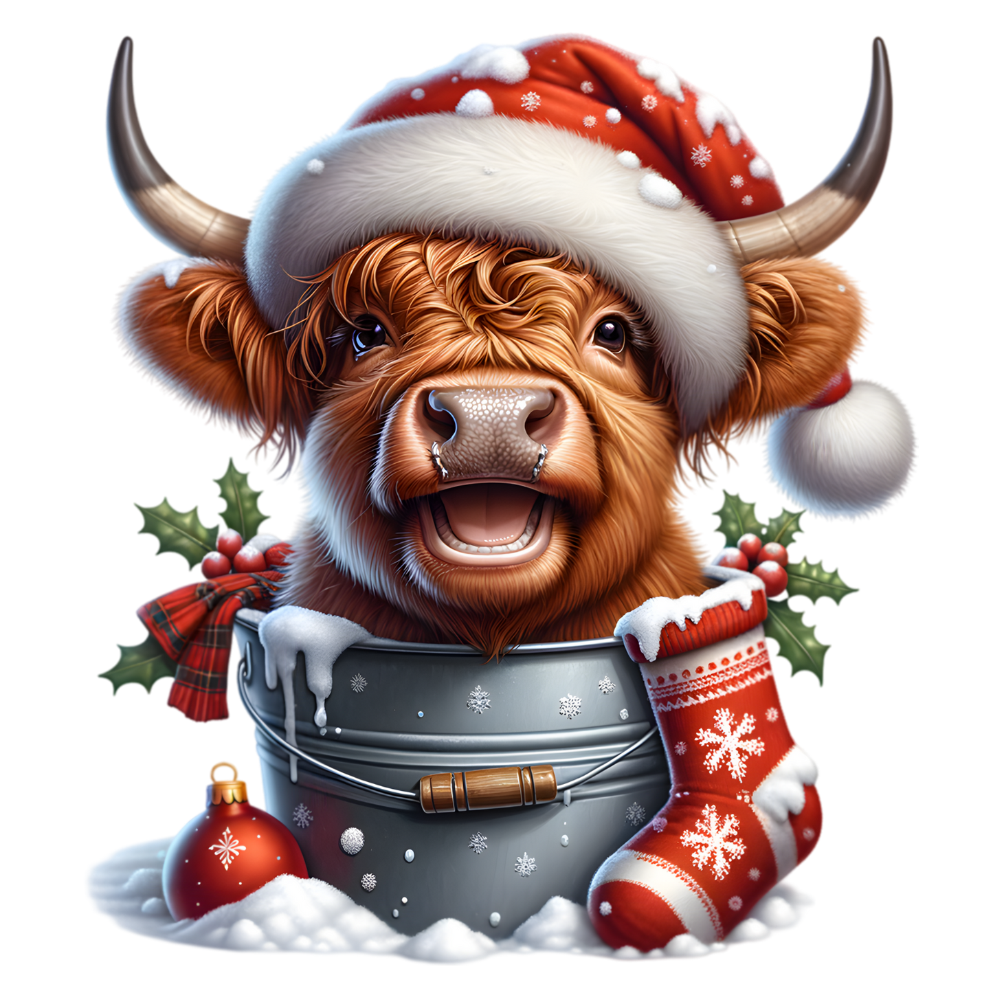 Kids - Christmas Highland Cows - Images x38