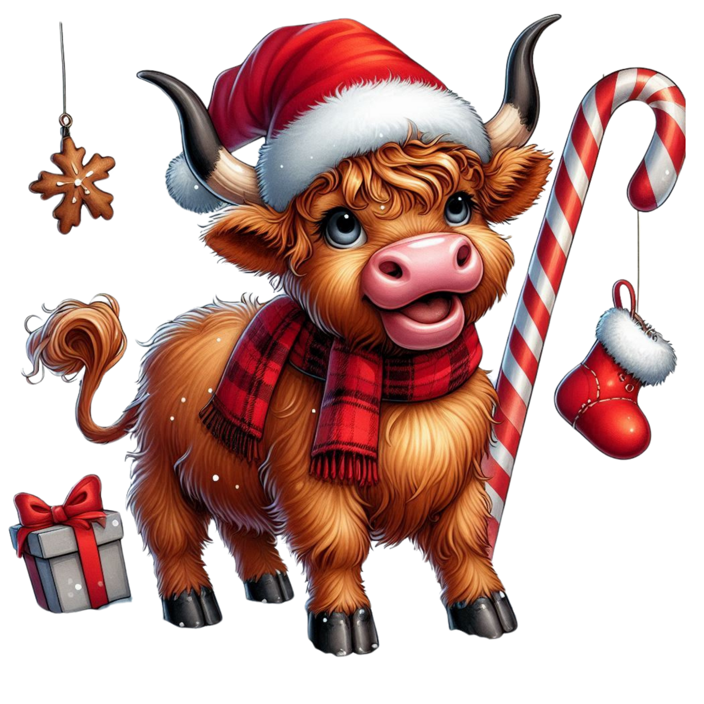 Kids - Christmas Highland Cows - Images x38