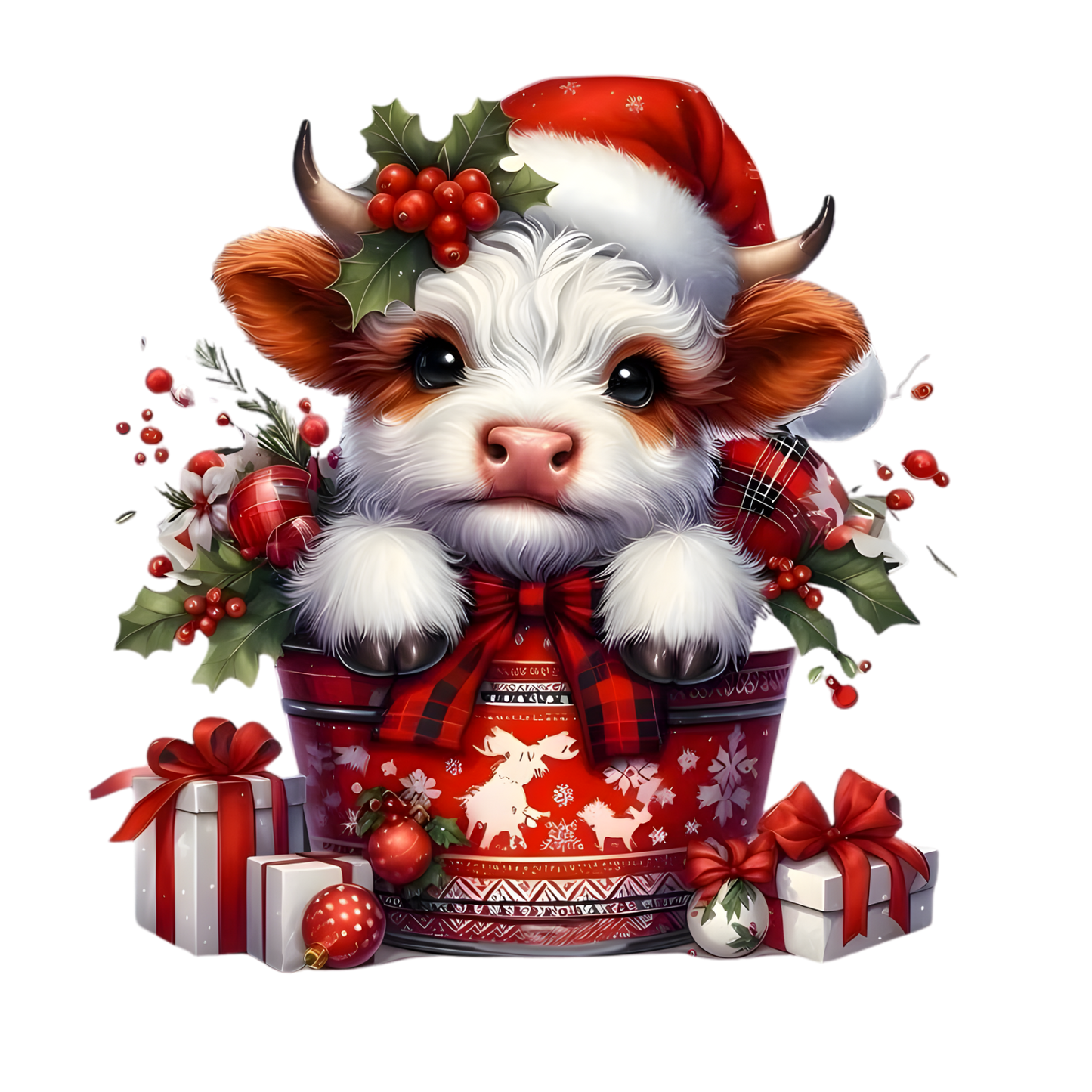 Kids - Christmas Highland Cows - Images x38