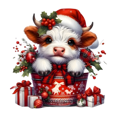 Kids - Christmas Highland Cows - Images x38