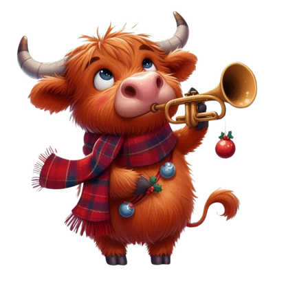 Kids - Christmas Highland Cows - Images x38