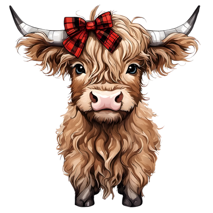 Kids - Christmas Highland Cow Portraits - Images x27
