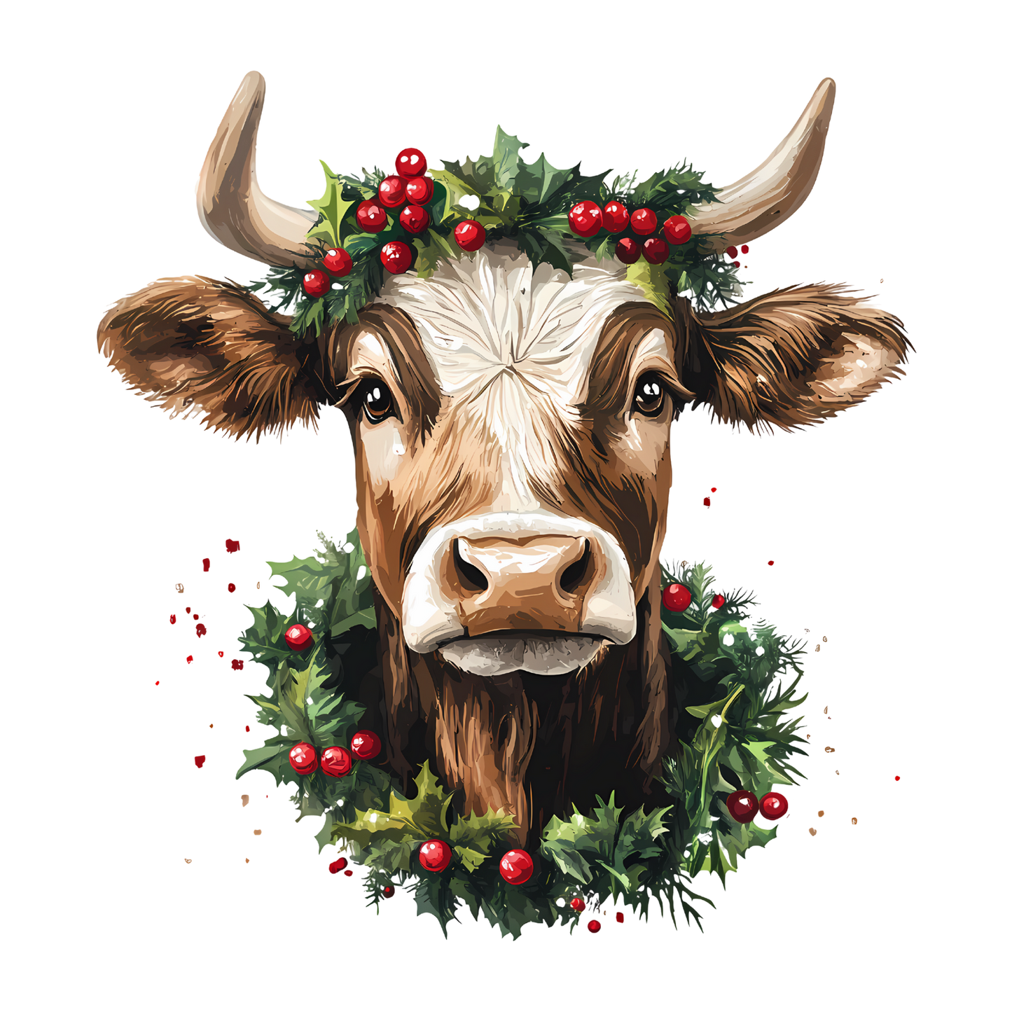 Kids - Christmas Highland Cow Portraits - Images x27
