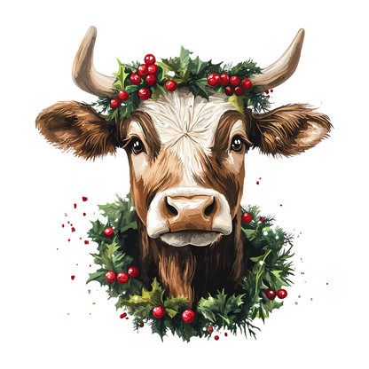 Kids - Christmas Highland Cow Portraits - Images x27