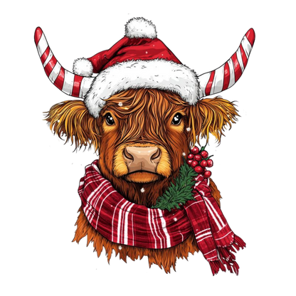 Kids - Christmas Highland Cow Portraits - Images x27