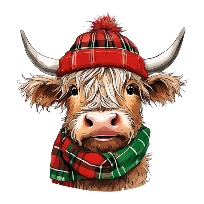Kids - Christmas Highland Cow Portraits - Images x27