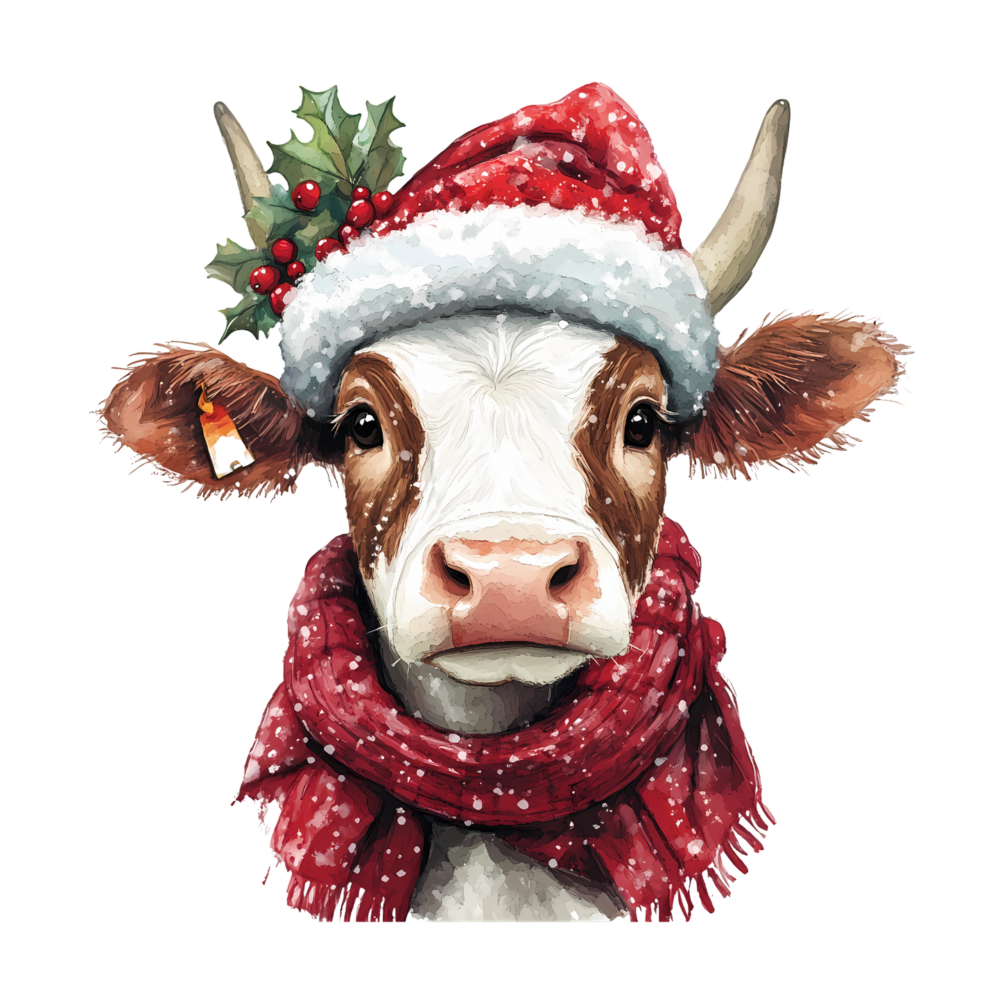 Kids - Christmas Highland Cow Portraits - Images x27