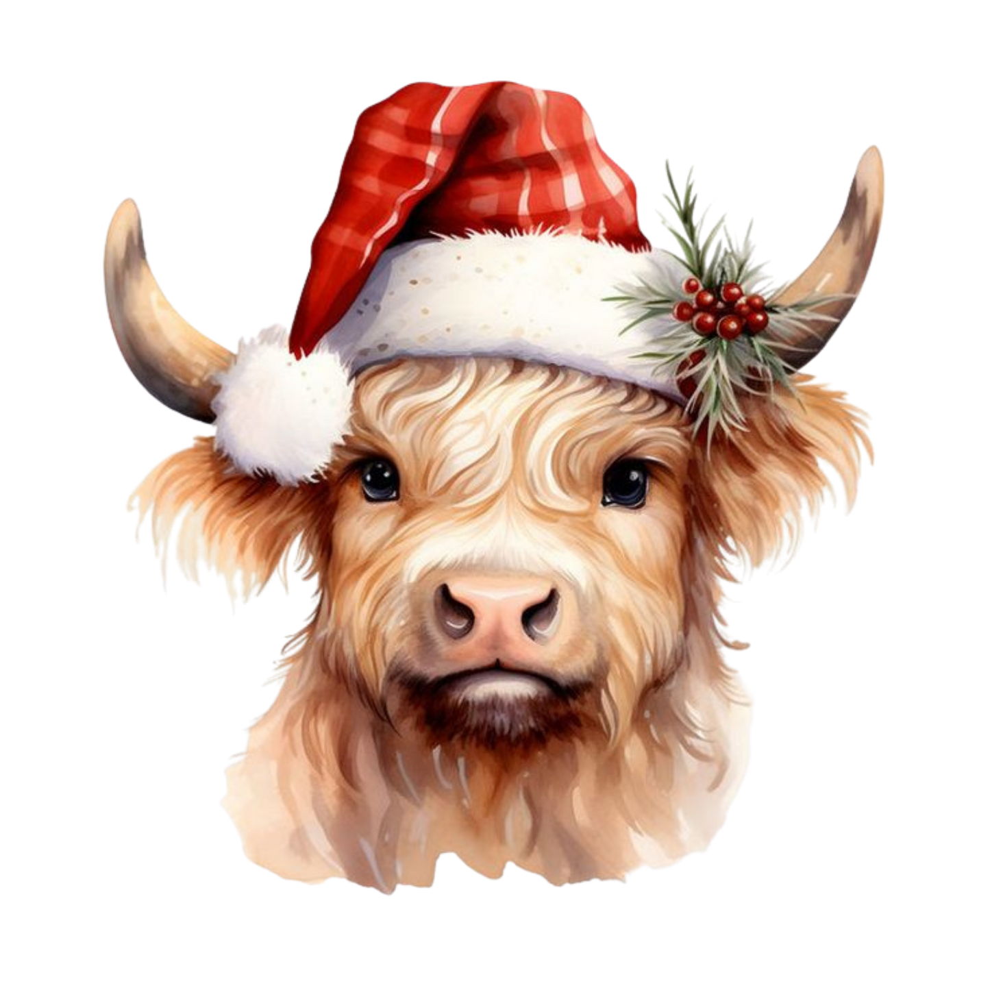 Kids - Christmas Highland Cow Portraits - Images x27