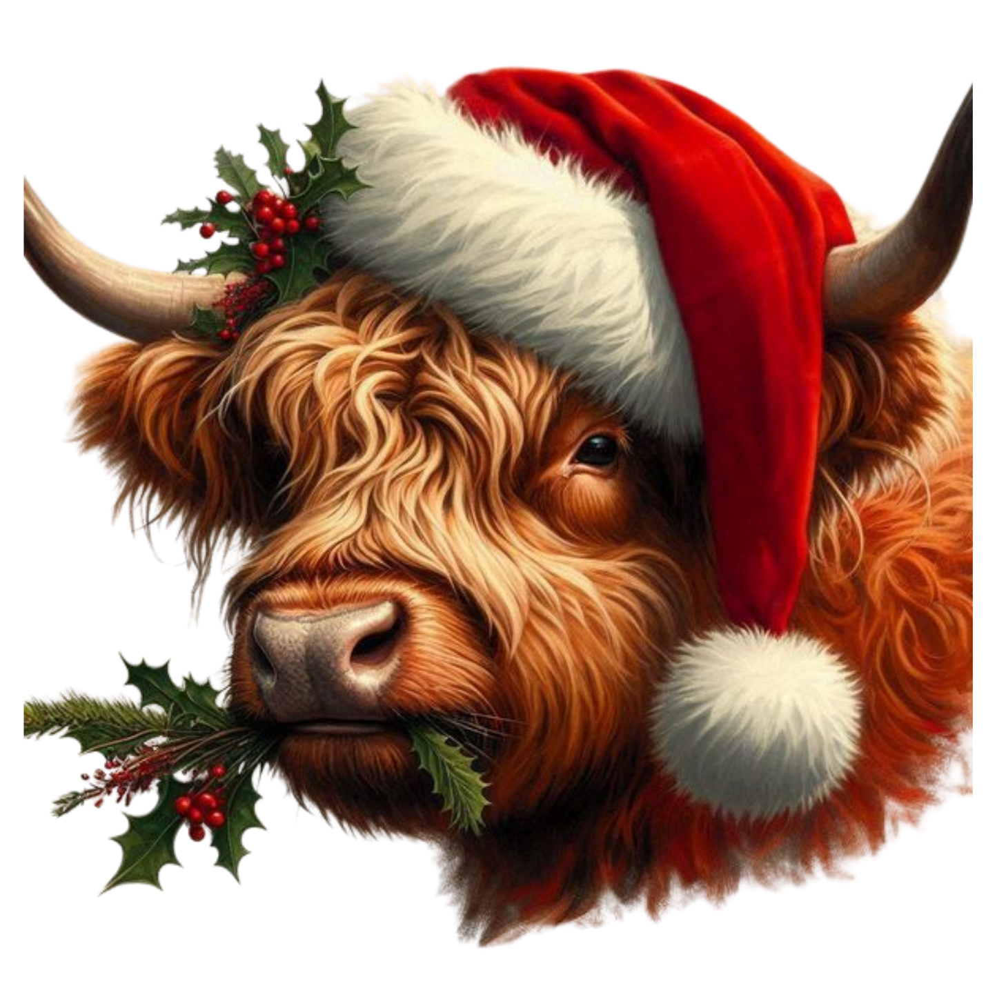 Kids - Christmas Highland Cow Portraits - Images x27
