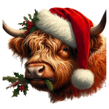 Kids - Christmas Highland Cow Portraits - Images x27