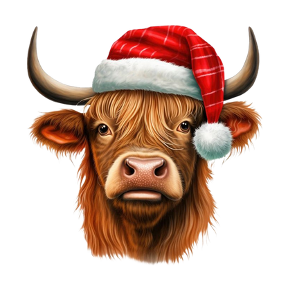 Kids - Christmas Highland Cow Portraits - Images x27